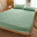 100% Waterproof Quilted Mattress Cover Protector Breathable Antibacterial Fitted Sheet with Elastic Band Queen King Bed Sheet