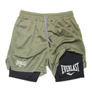 Men Running Shorts 2 in 1 Double-deck Sport Shorts Sportswear Gym Fitness Short Pants Training Jogging Bottom Men's Clothing