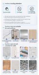 No Drill Suction Cup Suction Bathroom Rack Bathroom Shelf Toilet Space Aluminum Hanging Rack Bathroom Organizer Hang On The Wall