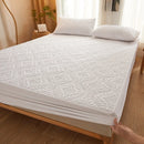 100% Waterproof Quilted Mattress Cover Protector Breathable Antibacterial Fitted Sheet with Elastic Band Queen King Bed Sheet